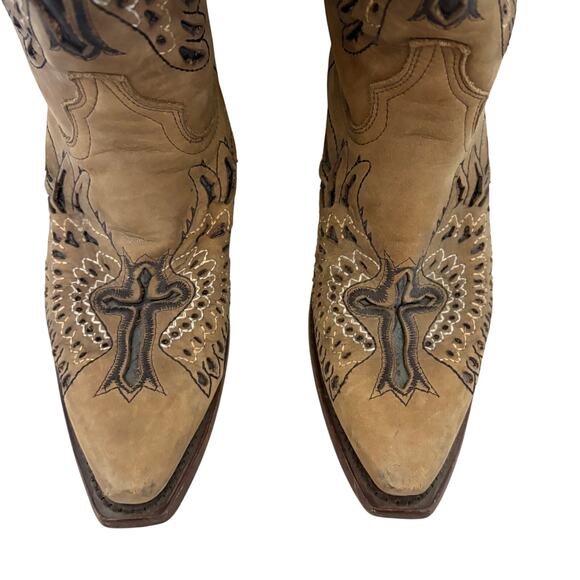 Cowboy boots women's size 8 El General Limited Ed Cross Wing Boots Western Core - Picture 8 of 12